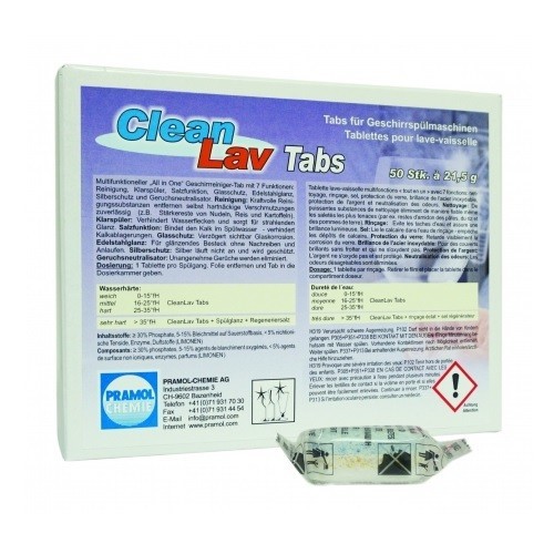CLEANLAV TABS Pramol - многофункциональные таблетки для посудомоечных машин